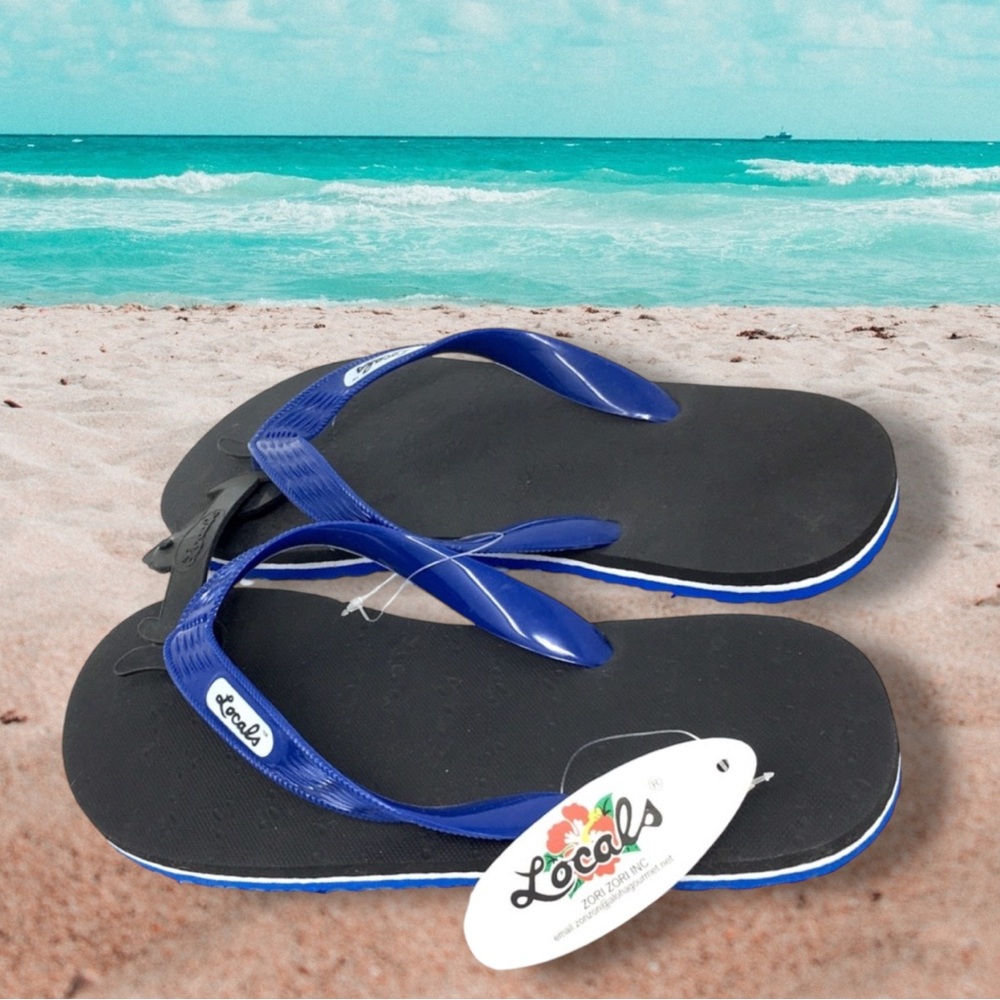 Locals Slippahs Zoris Flip Flops Slippers 7 NWT